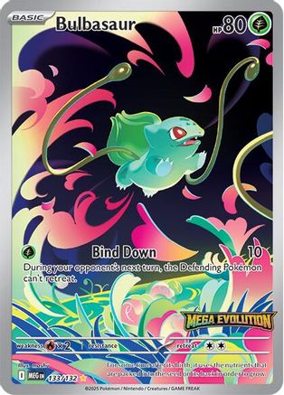 SEALED Bulbasaur (Mega Evolution Stamped) 133/132 - Holofoil Miscellaneous Cards & Products - Illustration Rare