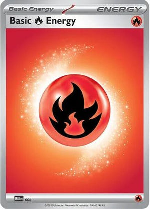 Basic Fire Energy 002  - Reverse Holofoil MEE Mega Evolution Energies - Common