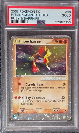 PSA 2 Hitmonchan EX Holo #98-Ruby & Sapphire (1153)