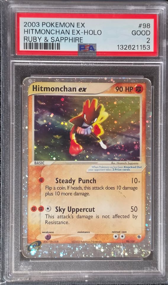 PSA 2 Hitmonchan EX Holo #98-Ruby & Sapphire (1153)