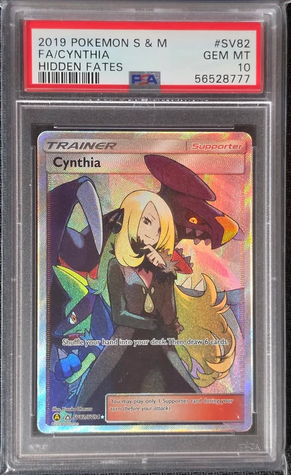 PSA 10 Cynthia #SV82-Hidden Fates (8777)