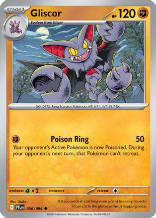 Gliscor 050/094  - Reverse Holofoil ME02 Phantasmal Flames - Uncommon