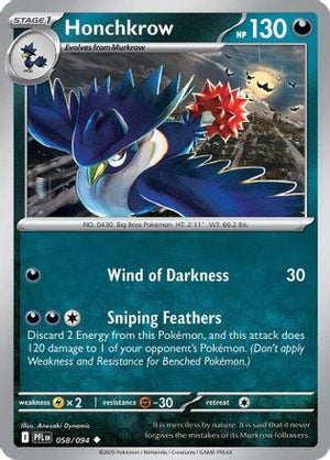 Honchkrow 058/094  ME02 Phantasmal Flames - Uncommon
