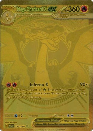 Mega Charizard X ex 130/094  - Holofoil ME02 Phantasmal Flames - Mega Hyper Rare