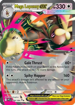Mega Lopunny ex 084/094  - Holofoil ME02 Phantasmal Flames - Double Rare