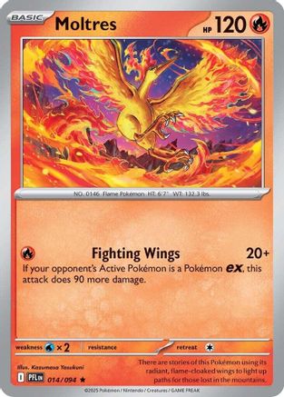 Moltres 014/094  - Reverse Holofoil ME02 Phantasmal Flames - Holo Rare