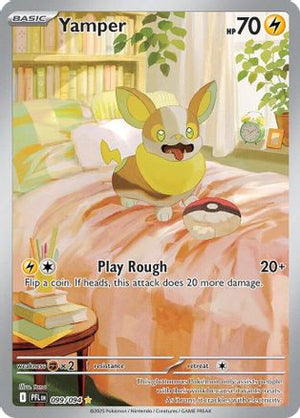 Yamper 099/094  - Holofoil ME02 Phantasmal Flames - Illustration Rare
