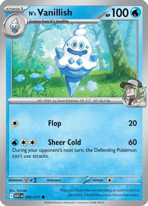 N's Vanillish 050  - Reverse Holofoil ME Ascended Heroes - Common