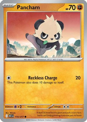 Pancham 115  ME Ascended Heroes - Common