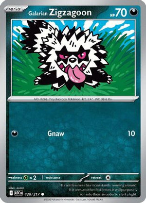 Galarian Zigzagoon 130  ME Ascended Heroes - Common