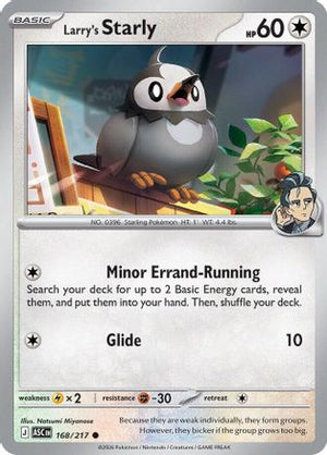 Larry's Starly 168  - Reverse Holofoil ME Ascended Heroes - Common