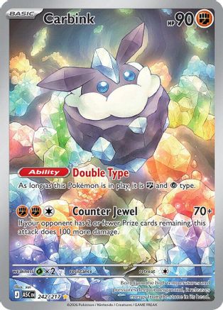 pokemon holofoil card values Carbink 242/217 - Holofoil ME Ascended Heroes