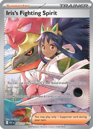 Iris's Fighting Spirit 292/217  - Holofoil ME Ascended Heroes - Special Illustration Rare