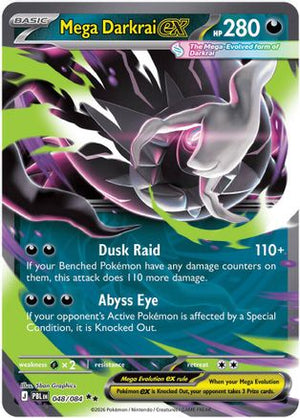 Mega Darkrai ex 048/084  - Holofoil ME05 Pitch Black - Double Rare