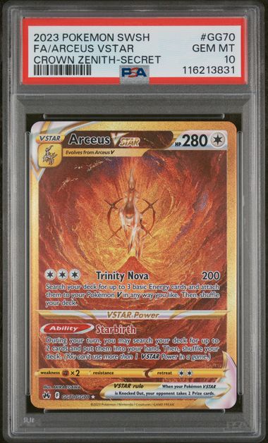 PSA 10 Arceus VSTAR GG70/GG70 - SWSH Crown Zenith Galarian Gallery (3831)