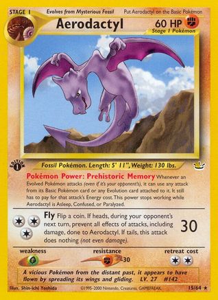Aerodactyl 15/64  - 1st Edition Neo Revelation - Rare