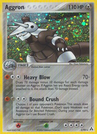 Aggron 002  - Reverse Holofoil Legend Maker - Holo Rare