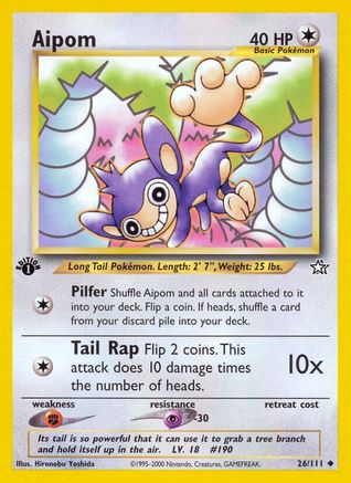 Aipom 26/111  - 1st Edition Neo Genesis - Uncommon