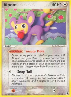 Aipom 034  - Reverse Holofoil Unseen Forces - Uncommon