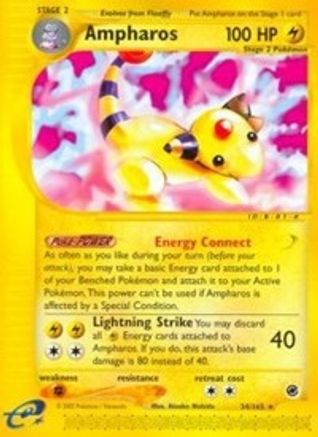 Ampharos (34) (34) 034  - Reverse Holofoil Expedition - Rare