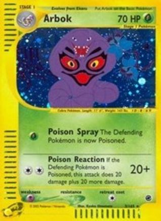 Arbok (3) (3) 003  - Holofoil Expedition - Holo Rare