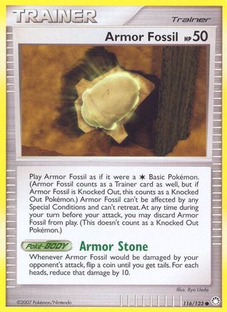 Armor Fossil 116  - Reverse Holofoil Mysterious Treasures - Common