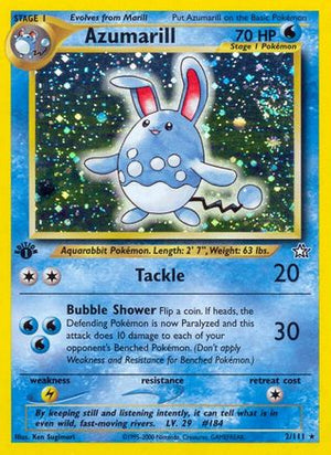 Azumarill 2/111  - 1st Edition Holofoil Neo Genesis - Holo Rare