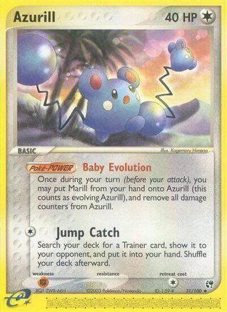 Azurill 031/100  - Reverse Holofoil Sandstorm - Uncommon