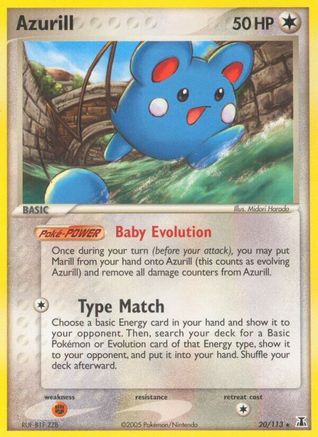 Azurill 020  - Reverse Holofoil Delta Species - Rare