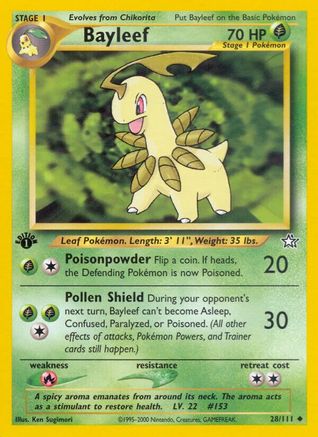 Bayleef 28/111  - 1st Edition Neo Genesis - Uncommon