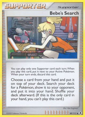 Bebe's Search 089/111  - Reverse Holofoil Rising Rivals - Uncommon