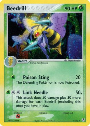 Beedrill 001/112  - Holofoil FireRed & LeafGreen - Holo Rare