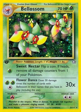 Bellossom 3/111  - 1st Edition Holofoil Neo Genesis - Holo Rare