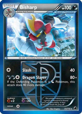 Bisharp (Team Plasma) (73) (Team Plasma)  073  - Reverse Holofoil Plasma Freeze - Rare