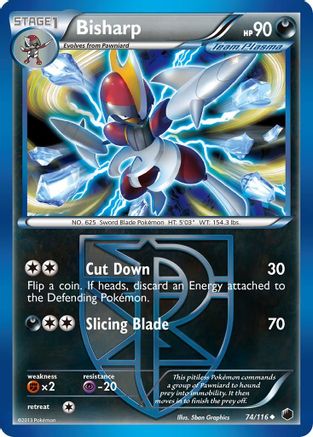 Bisharp (Team Plasma) (74) (Team Plasma)  074  Plasma Freeze - Uncommon