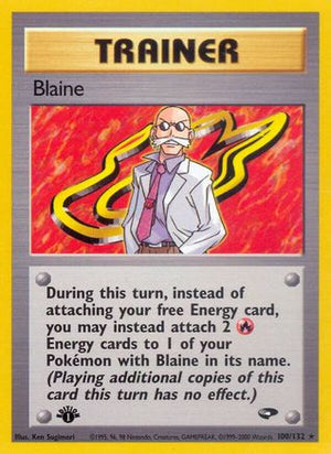 Blaine 100/132  - 1st Edition Gym Challenge - Rare