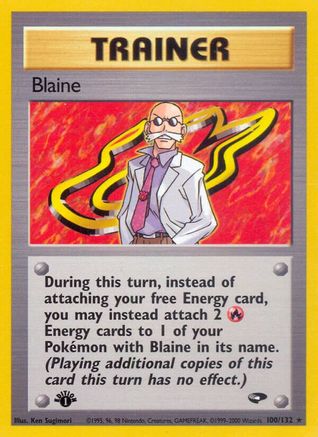 Blaine 100/132  - 1st Edition Gym Challenge - Rare
