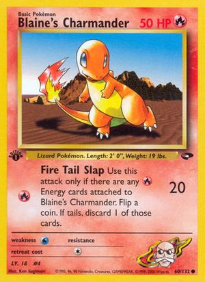 Blaine's Charmander 60/132  - 1st Edition Gym Challenge - Common