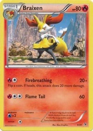 Braixen 009  - Holofoil Kalos Starter Set - Common