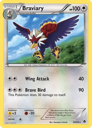 Braviary 088  - Reverse Holofoil Emerging Powers - Holo Rare