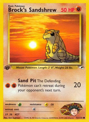Brock's Sandshrew 72/132  - 1st Edition Gym Heroes - Common