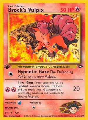 Brock's Vulpix 37/132  - 1st Edition Gym Challenge - Uncommon