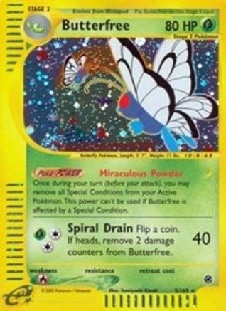 Butterfree (5) (5) 005  - Reverse Holofoil Expedition - Holo Rare