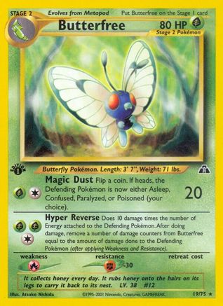 Butterfree 19/75  - 1st Edition Neo Discovery - Rare