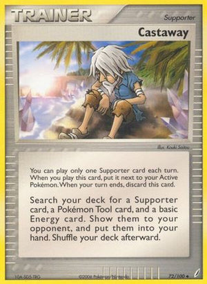 Castaway 072/100  - Reverse Holofoil Crystal Guardians - Uncommon