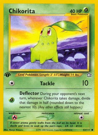 Chikorita 53/111  - 1st Edition Neo Genesis - Common