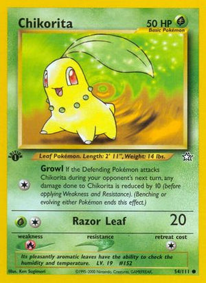 Chikorita 54/111  - 1st Edition Neo Genesis - Common
