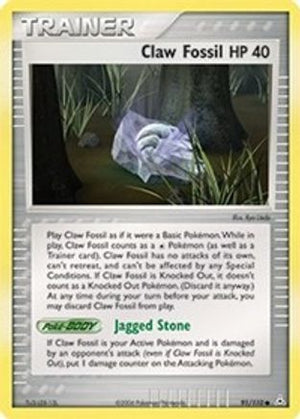 Claw Fossil 091  Holon Phantoms - Common