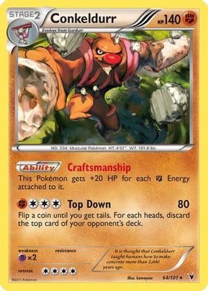 Conkeldurr (64) (64) 064  - Holofoil Noble Victories - Holo Rare