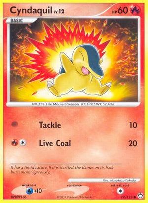 Cyndaquil 079/123  - Reverse Holofoil Mysterious Treasures - Common